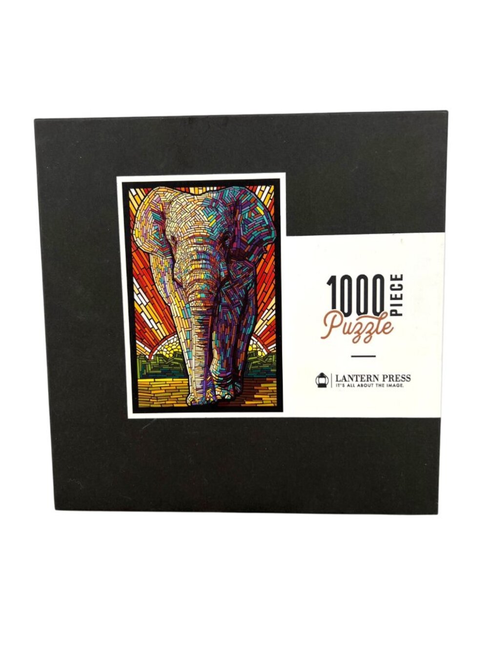 Lantern Press Asian Elephant Paper Mosaic 1000 Piece Puzzle NIB